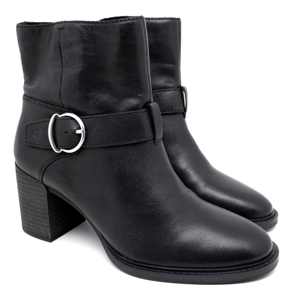 Lucky Brand Achelle Buckled Black Leather Boots Womens SIZE 9